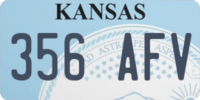 KS license plate 356AFV