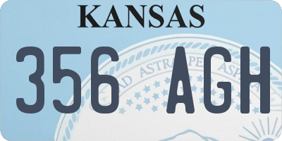 KS license plate 356AGH