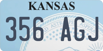 KS license plate 356AGJ