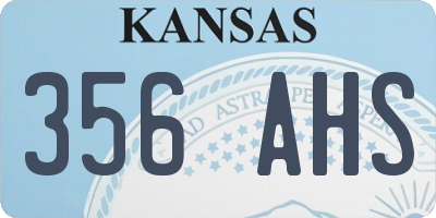 KS license plate 356AHS