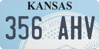 KS license plate 356AHV