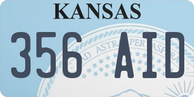 KS license plate 356AID