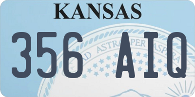 KS license plate 356AIQ