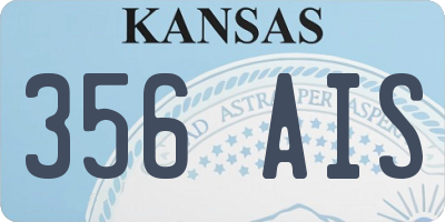 KS license plate 356AIS