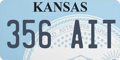 KS license plate 356AIT
