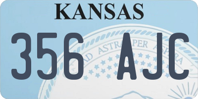 KS license plate 356AJC
