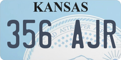 KS license plate 356AJR