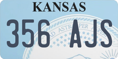 KS license plate 356AJS