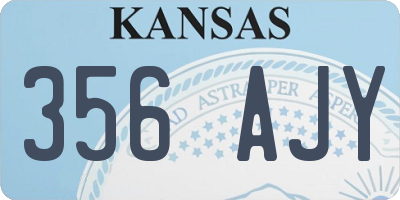 KS license plate 356AJY