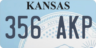 KS license plate 356AKP