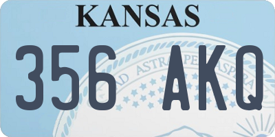 KS license plate 356AKQ