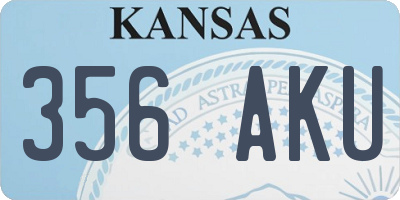 KS license plate 356AKU