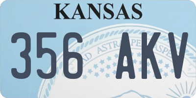 KS license plate 356AKV