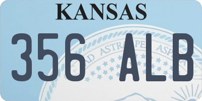 KS license plate 356ALB