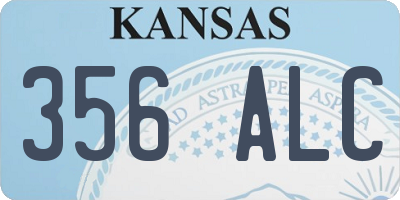 KS license plate 356ALC