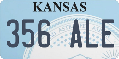KS license plate 356ALE