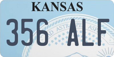 KS license plate 356ALF