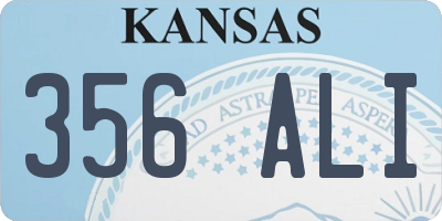 KS license plate 356ALI