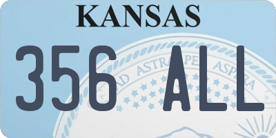 KS license plate 356ALL