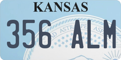KS license plate 356ALM