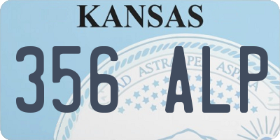 KS license plate 356ALP