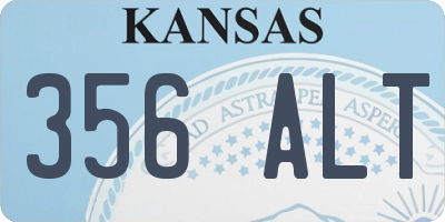 KS license plate 356ALT