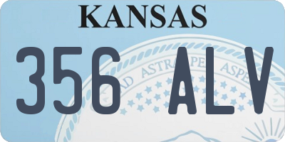 KS license plate 356ALV