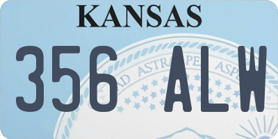 KS license plate 356ALW