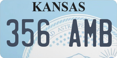 KS license plate 356AMB