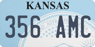 KS license plate 356AMC