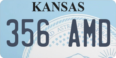 KS license plate 356AMD