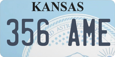 KS license plate 356AME