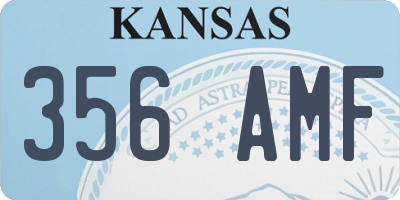KS license plate 356AMF