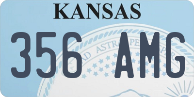 KS license plate 356AMG