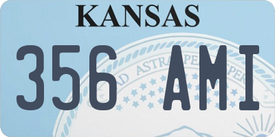 KS license plate 356AMI