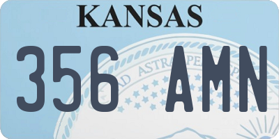 KS license plate 356AMN