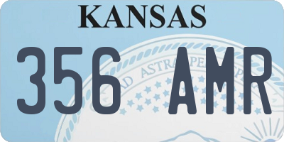 KS license plate 356AMR