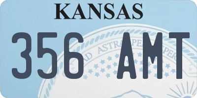 KS license plate 356AMT