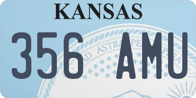KS license plate 356AMU