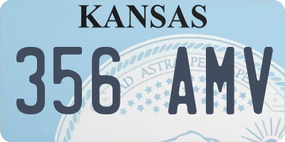 KS license plate 356AMV