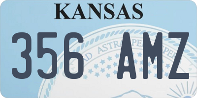 KS license plate 356AMZ