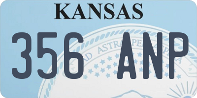 KS license plate 356ANP
