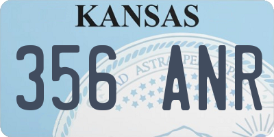 KS license plate 356ANR