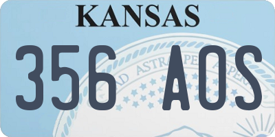 KS license plate 356AOS