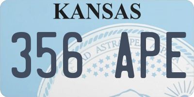 KS license plate 356APE
