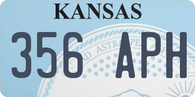 KS license plate 356APH