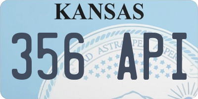 KS license plate 356API