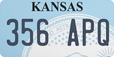 KS license plate 356APQ