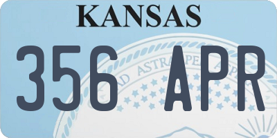 KS license plate 356APR