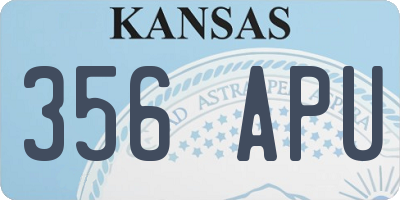 KS license plate 356APU